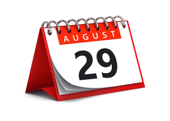 29th August on calendar - hearing loss anniversary